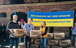 Spendenaktion der Ursulinenschule Fritzlar  für die Gudensberger Partnerstadt Schtschyrez
